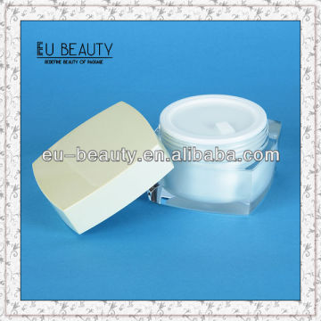 Forma cuadrada de lujo de acrílico frascos de crema para el embalaje cosmético 50g